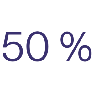 50 prozent